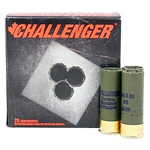 Challenger Ammo, 12GA Magnum 00 Buckshot, 2-3/4" 00 Buck, 25 Rounds
