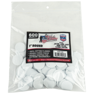 ProShot Patches .22 - .270 Cal 1" 600 Count
