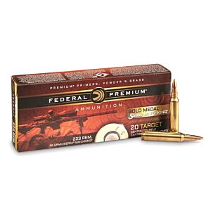 Federal Ammo, 223 Rem 69 Grain MatchKing BTHP, 20 Rounds