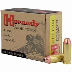 Hornady Ammo, 10mm 180 Grain XTP, Custom, 20 Rounds