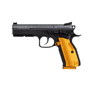 CZ Arms, CZ 75 Shadow 2, 4.60" Barrel, Orange Aluminum Grips, 9mm