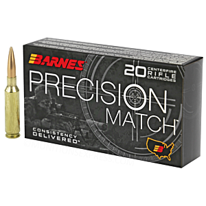 Barnes Ammo, Precision Match 6.5 PRC, 145 Grain OTM, 20 Rounds