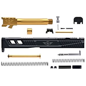 L2D Combat, Catalyst Glock 19 GEN3 Complete Upper, Black DLC Slide/TiN Threaded Barrel