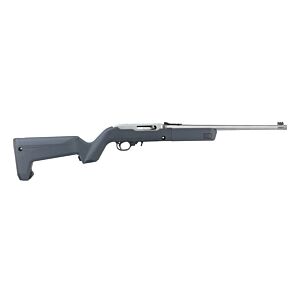 Ruger 10/22 Takedown, Stainless 16.40” Threaded Barrel, Stealth Gray Magpul Backpacker Stock, 22LR