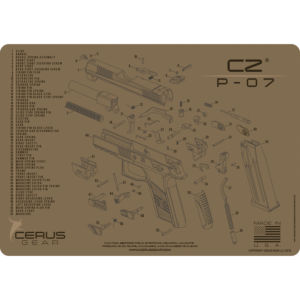 Cerus Gear, CZ P-07 Schematic Gun Cleaning Mat, Coyote
