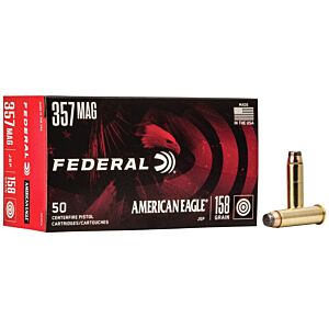 Federal Ammo, 357 Mag 158 Grain JSP, 50 Rounds