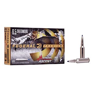 Federal Ammo, 6.5 Creedmoor 130 Grain Terminal Ascent, 20 Rounds
