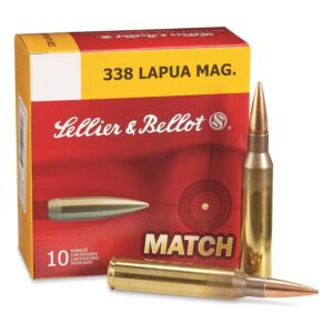 Sellier & Bellot Ammo, 338 Lapua Mag 250 Grain HPBT, 10 Rounds