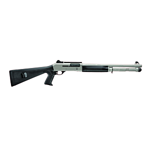 Benelli M4 Tactical Semi-Automatic Shotgun, 18.5" Barrel, Pistol Grip Stock, Titanium Cerakote, 12 GA