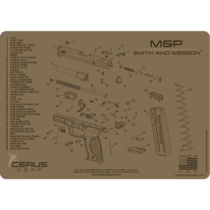 Cerus Gear, Smith & Wesson M&P Schematic Gun Cleaning Mat, Coyote