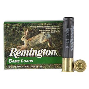 Remington Ammo, 410GA Game Loads, 2-1/2” No.6 Shot, 20 Rounds