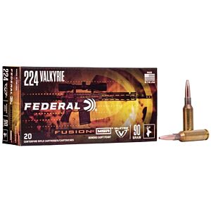 Federal Ammo, 224 Valkyrie 90 Grain Fusion MSR SP, 20 Rounds