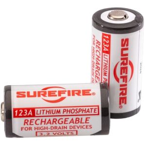 SureFire 123A Rechargeable Batteries, 2 Pack