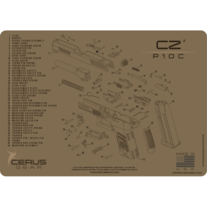 Cerus Gear, CZ P10C Schematic Gun Cleaning Mat, Coyote