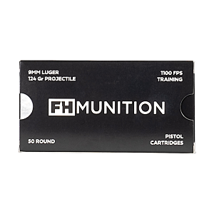 FH Munition, 9mm 124 Grain FMJ, 50 Rounds