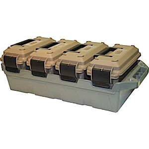 MTM Case-Gard, AC4C 4-Can Ammo Crate, 30 Cal