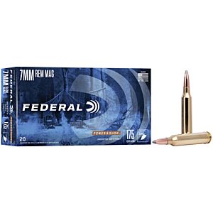 Federal Ammo, 7mm Rem Mag 175 Grain Power-Shok, 20 Rounds