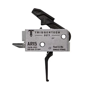 TriggerTech, AR15 Duty Single Stage Trigger, Flat Lever, PVD Black 