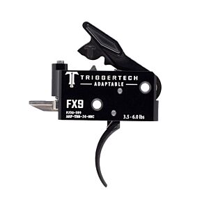 TriggerTech, FX-9 Adaptable Single Stage Trigger, Curved Lever, PVD Black