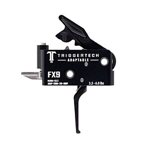 TriggerTech, FX-9 Adaptable Single Stage Trigger, Flat Lever, PVD Black