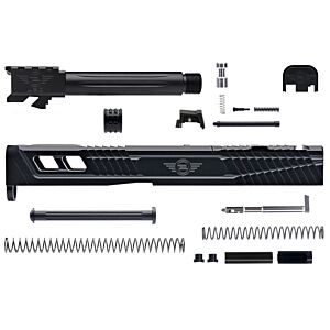 L2D Combat, Catalyst Glock 19 GEN5 Complete Upper, Black DLC Slide/Black DLC Threaded Barrel