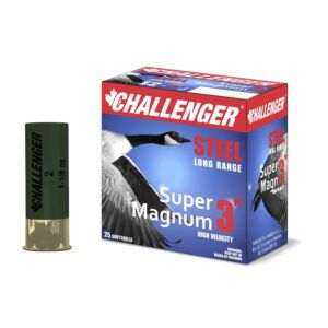 Challenger Ammo, 12GA Super Steel Magnum, 3" 1-1/8 OZ #1, 25 Rounds