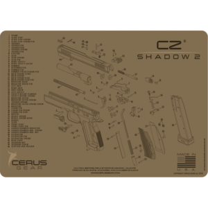 Cerus Gear, CZ Shadow 2 Schematic Gun Cleaning Mat, Coyote