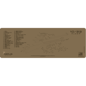 Cerus Gear, Ruger 10/22 Schematic Gun Cleaning Mat, Coyote