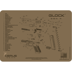 Cerus Gear, Glock Gen4 Schematic Gun Cleaning Mat, Coyote
