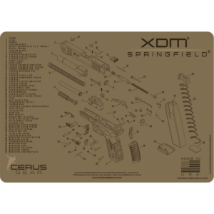 Cerus Gear, Springfield XDM Schematic Gun Cleaning Mat, Coyote
