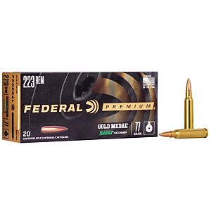 Federal Ammo, 223 Rem 77 Grain MatchKing BTHP, 20 Rounds