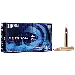 Federal Ammo, 300 Win Mag 150 Grain Power-Shok SP, 20 Rounds