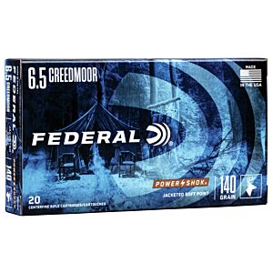 Federal Ammo, 6.5 Creedmoor 140 Grain Power-Shok, 20 Rounds