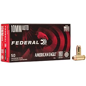 Federal Ammo, 10mm 180 Grain FMJ, 50 Rounds