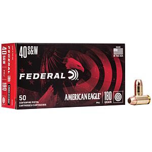 Federal Ammo, 40 S&W 180 Grain FMJ, 50 Rounds