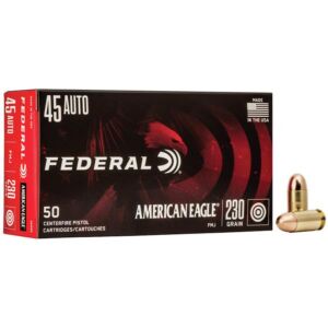 Federal Ammo, 45ACP 230 Grain FMJ, 50 Rounds