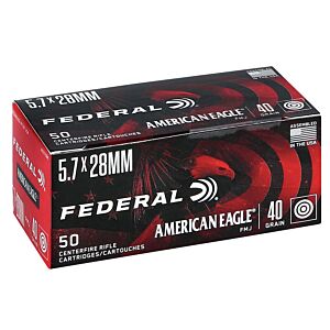 Federal Ammo, 5.7X28mm 40 Grain FMJ, 50 Rounds