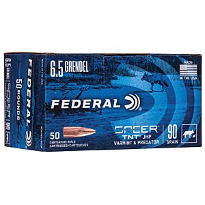 Federal Ammo, 6.5 Grendel 90 Grain JHP, 50 Rounds