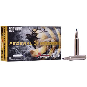 Federal Ammo, 300 Win Mag 200 Grain Terminal Ascent, 20 Rounds