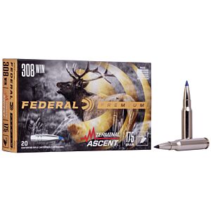 Federal Ammo, 308 Win 175 Grain Terminal Ascent, 20 Rounds
