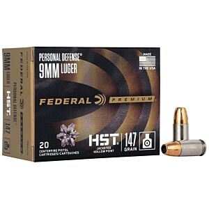 Federal Ammo, 9MM 147 Grain HST Personal Defence, 20 Rounds