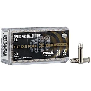 Federal Ammo, 22LR 29 Grain, Personal Defence Punch, 50 Rounds