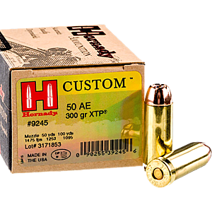 Hornady Ammo, 50 AE 300 Grain XTP, Custom, 20 Rounds
