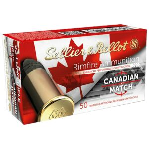 Sellier & Bellot Ammo, 22LR SB STND, Canadian Match, 50 Rounds