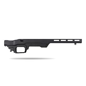 MDT LSS Gen2 Chassis System, Ruger American SA, Right Hand, Carbine Interface, Black Cerakote