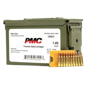 PMC Ammo, 223 Rem 55 Grain FMJBT, 840 Round Metal Can