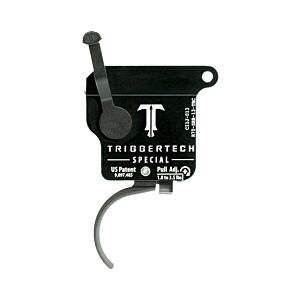 TriggerTech, Remington 700 Single Stage Special Trigger, Curved Lever, PVD Black