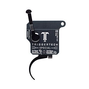 TriggerTech, Remington 700 Two Stage Special Trigger, Pro Curved Lever, PVD Black 