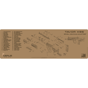 Cerus Gear, IWI Tavor X95 Schematic Cleaning Mat, Coyote