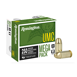 Remington Ammo, UMC Mega Pack .45 ACP, 230 Grain FMJ, 250 Rounds